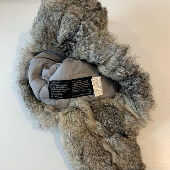 Nathaniel Cole Blue Puffer Fur Lined Aviator Winter Hat Ear Flaps Crowncap sz M - Picture 12 of 12